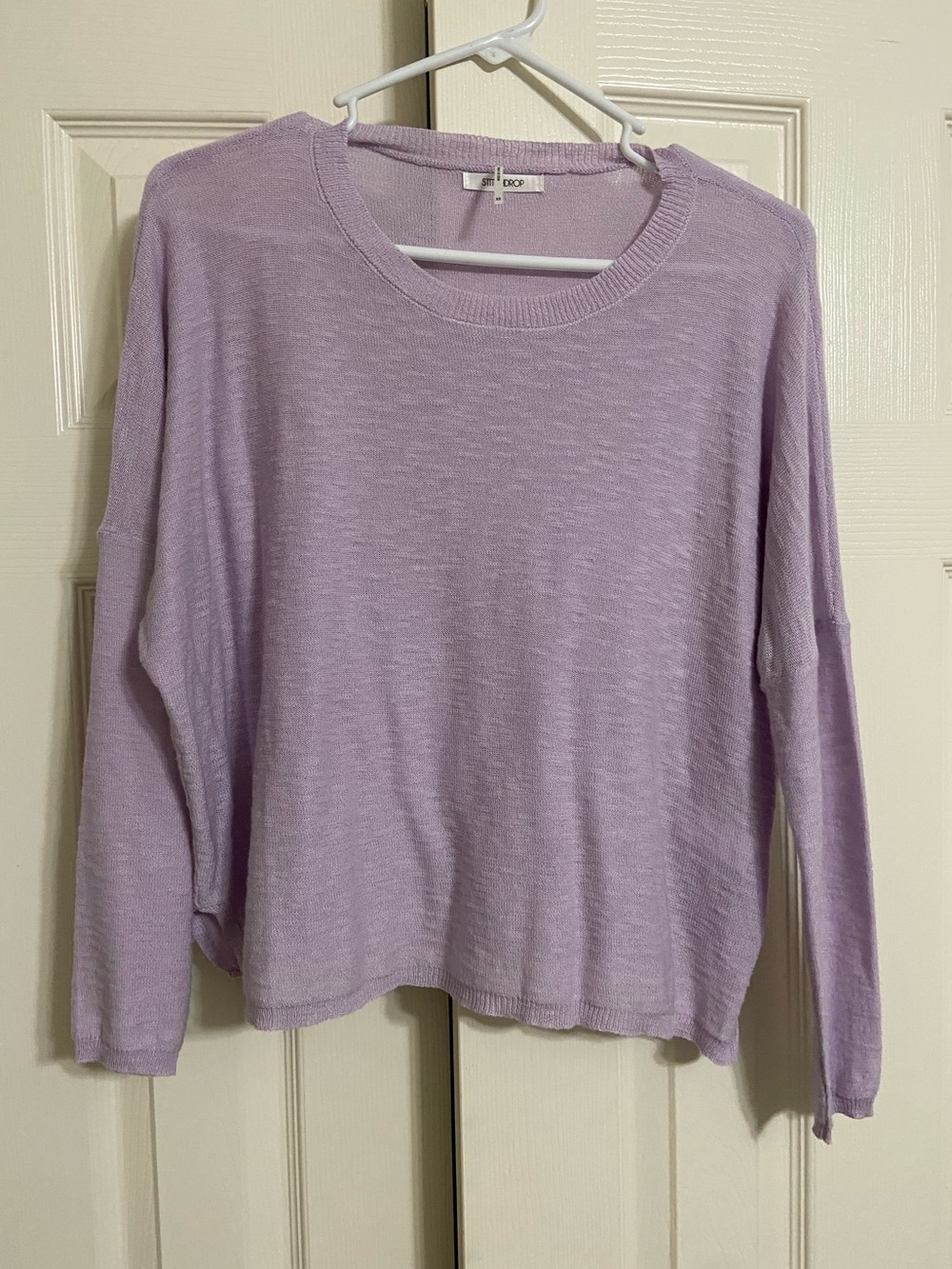 Ellen Tracy Lilac Crewneck Lightweight Sweater